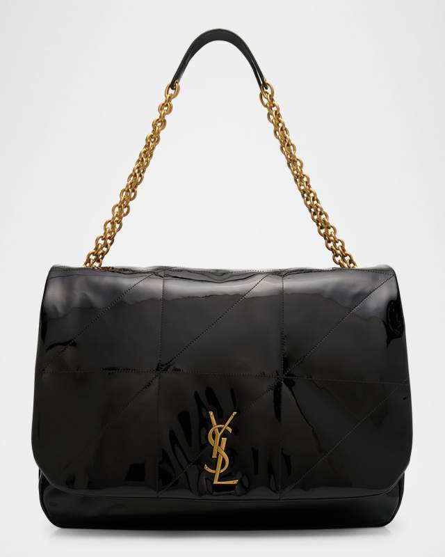 Jamie Maxi YSL Patent Patchwork Shoulder Bag